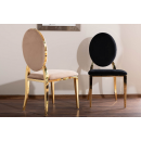 Стул SIGNAL KING Velvet Bluvel 28 бежевый/золотой